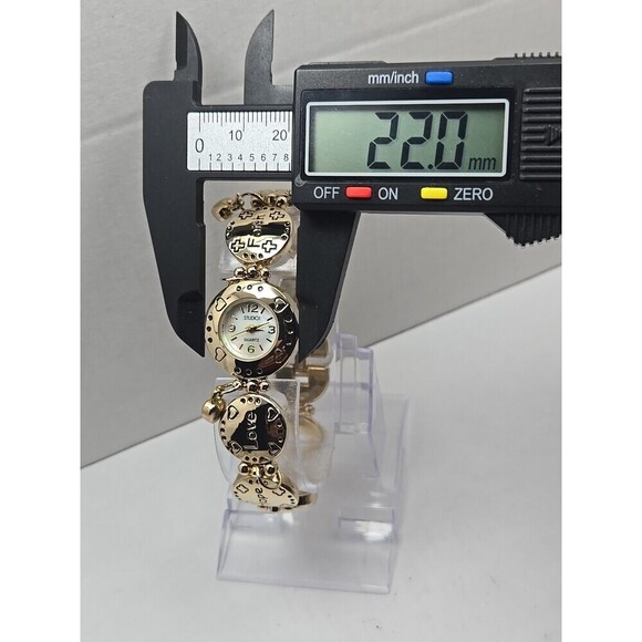 Studio Time Inspirational Watch Women Gold Tone 22mm Christian New Battery - Picture 4 of 10